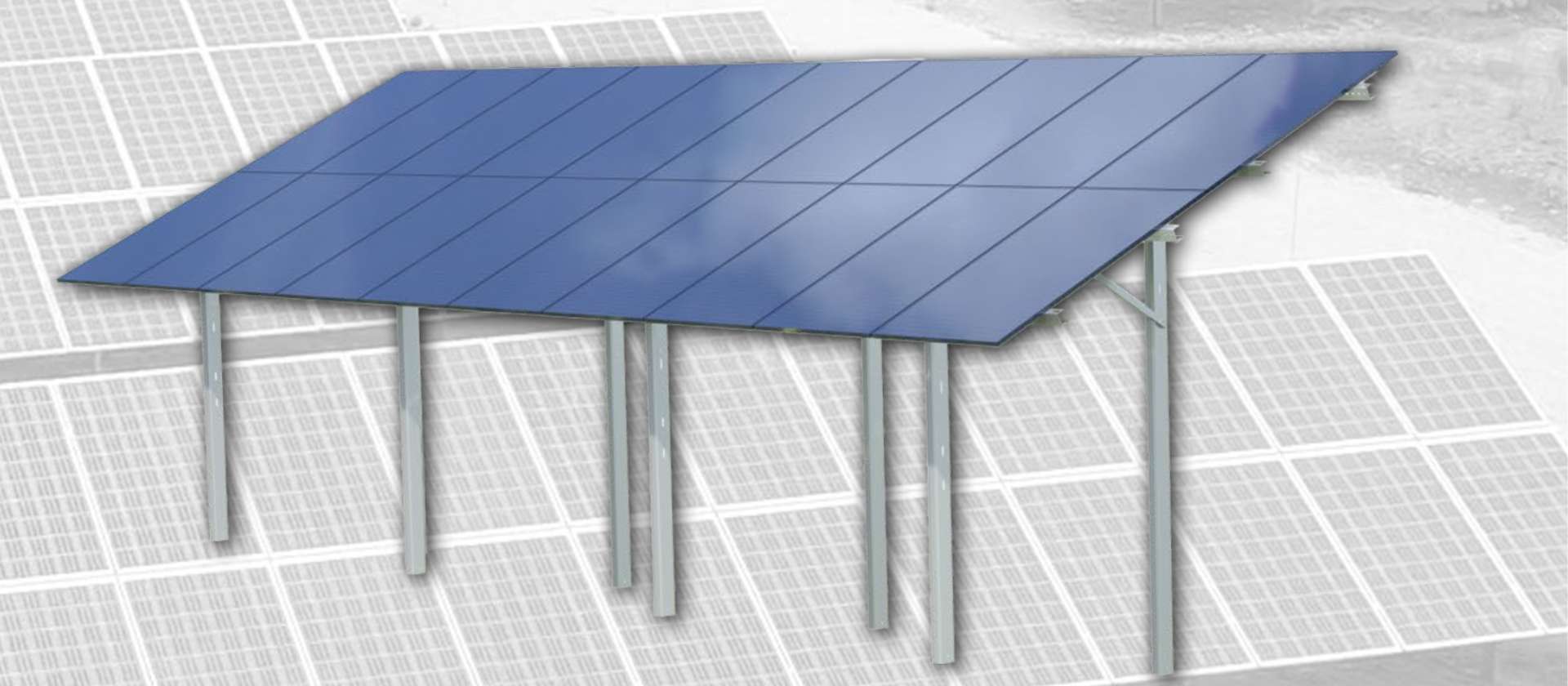 Eco földre telepített napelemtartó szerkezetet