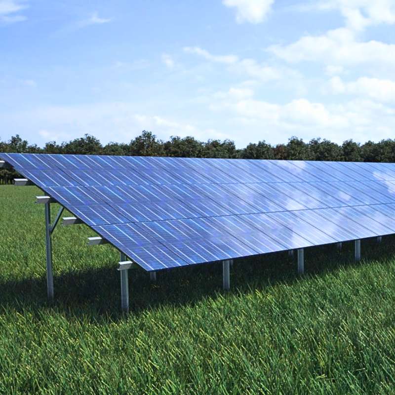 GRANDE-A Grande napelemtartó szerkezetet nagyobb naperőművekhez ajánljuk,  400 kWp-től. Költséghatékony, az adott projektre optimalizált